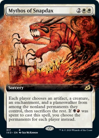 (317) Magic The Gathering Ikoria: Lair of Behemoths: Extras Single: Mythos of Snapdax  Rare