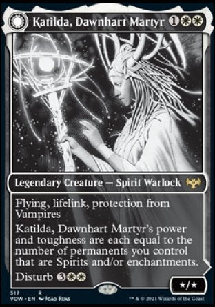 (317) Magic The Gathering Innistrad: Crimson Vow: Extras Single: Katilda, Dawnhart Martyr // Katilda's Rising Dawn  Rare