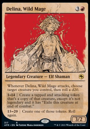 (317) Magic The Gathering Adventures in the Forgotten Realms: Extras Single: Delina, Wild Mage Holo Rare