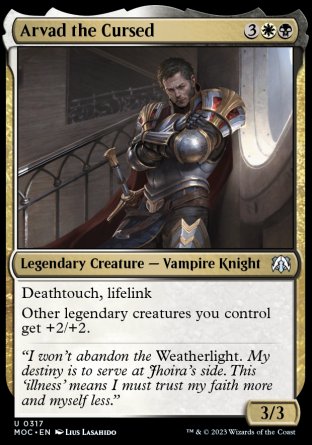 (317) Magic The Gathering Commander: March of the Machine Single: Arvad the Cursed  Uncommon