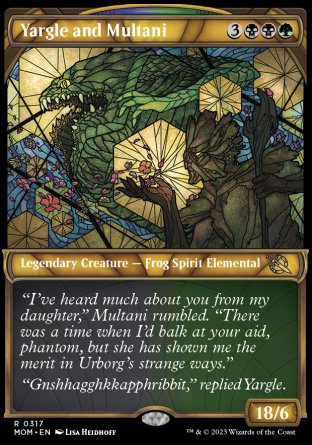 (317) Magic The Gathering March of the Machine: Extras Single: Yargle and Multani Holo Rare