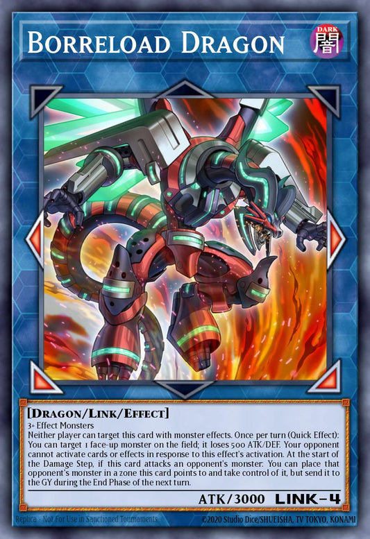 (048) YuGiOh TCG MP24: 25th Anniversary Tin: Dueling Mirrors Single: Borreload Dragon  Quarter Century Secret Rare