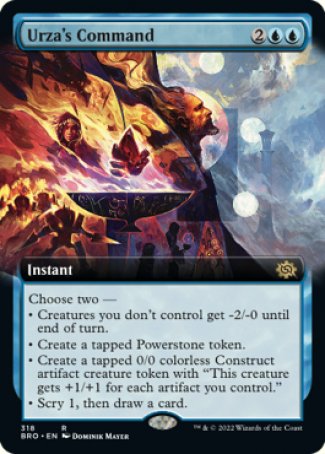 (318) Magic The Gathering The Brothers' War: Extras Single: Urza's Command Holo Rare