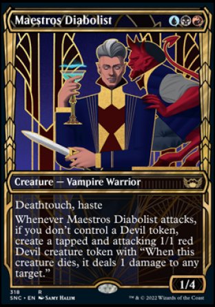 (318) Magic The Gathering Streets of New Capenna: Extras Single: Maestros Diabolist (V.1)  Rare