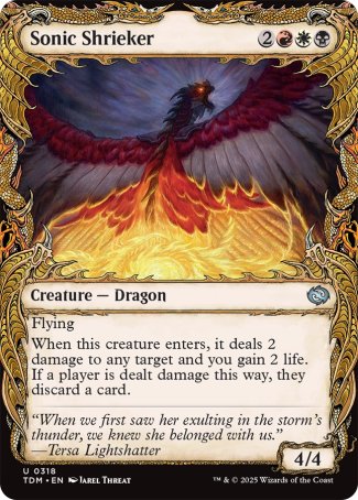 (318) Magic The Gathering Tarkir: Dragonstorm: Extras Single: Sonic Shrieker Holo Uncommon