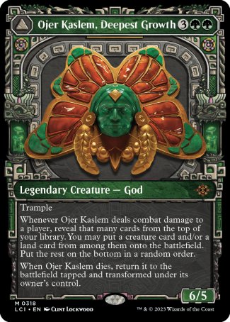 (318) Magic The Gathering The Lost Caverns of Ixalan: Extras Single: Ojer Kaslem, Deepest Growth // Temple of Cultivation  Mythic