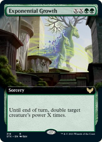 (318) Magic The Gathering Strixhaven: School of Mages: Extras Single: Exponential Growth Holo Rare
