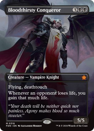 (318) Magic The Gathering Magic: The Gathering Foundations: Extras Single: Bloodthirsty Conqueror (V.1) Holo Mythic
