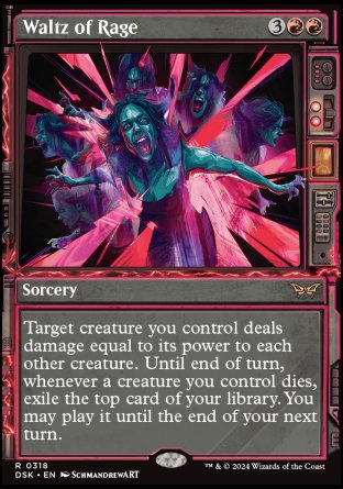 (318) Magic The Gathering Duskmourn: House of Horror: Extras Single: Waltz of Rage  Rare