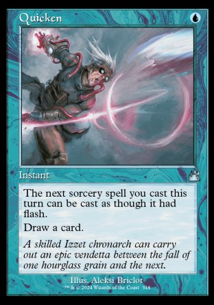 (318) Magic The Gathering Ravnica Remastered: Extras Single: Quicken  Uncommon