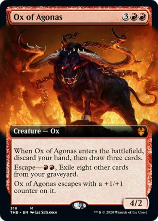 (318) Magic The Gathering Theros Beyond Death: Extras Single: Ox of Agonas Holo Mythic