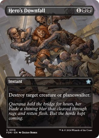 (319) Magic The Gathering Magic: The Gathering Foundations: Extras Single: Hero's Downfall Holo Uncommon