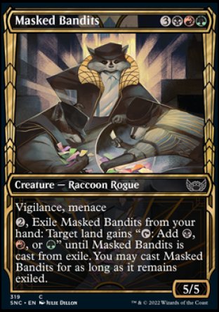 (319) Magic The Gathering Streets of New Capenna: Extras Single: Masked Bandits (V.1) Holo Common