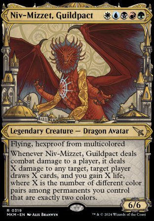 (319) Magic The Gathering Murders at Karlov Manor: Extras Single: Niv-Mizzet, Guildpact (V.1) Holo Rare