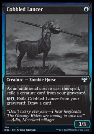 (319) Magic The Gathering Innistrad: Double Feature Single: Cobbled Lancer Holo Uncommon