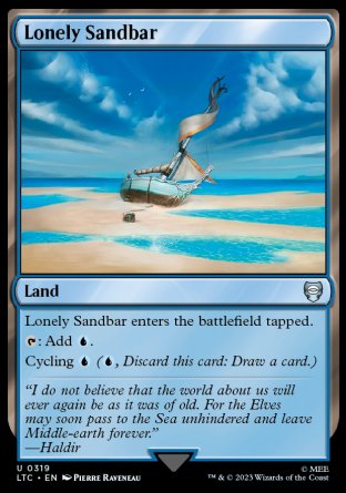(319) Magic The Gathering Commander: The Lord of the Rings: Tales of Middle-earth Single: Lonely Sandbar  Uncommon