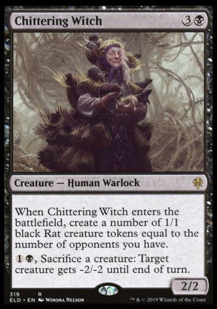 (319) Magic The Gathering Throne of Eldraine: Extras Single: Chittering Witch  Rare