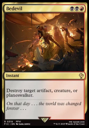 (319) Magic The Gathering Commander: Magic: The Gathering - FINAL FANTASY: Collector's Edition Single: Bedevil Holo Rare