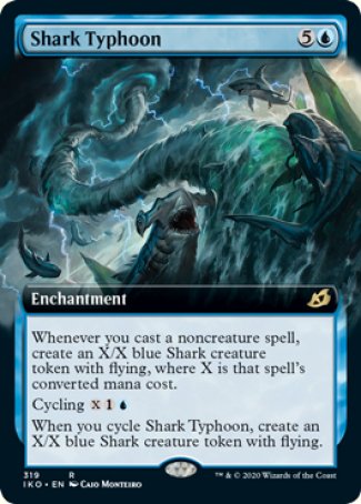 (319) Magic The Gathering Ikoria: Lair of Behemoths: Extras Single: Shark Typhoon Holo Rare