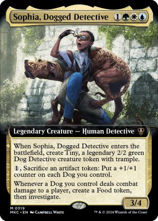 (319) Magic The Gathering Commander: Murders at Karlov Manor: Extras Single: Sophia, Dogged Detective Holo Mythic