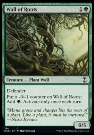 (319) Magic The Gathering Commander: Streets of New Capenna Single: Wall of Roots Holo Common