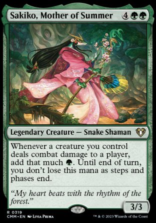 (319) Magic The Gathering Commander Masters Single: Sakiko, Mother of Summer Holo Rare