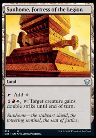 (319) Magic The Gathering Commander: Strixhaven Single: Sunhome, Fortress of the Legion  Uncommon