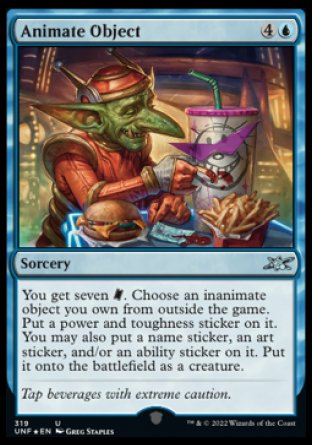 (319) Magic The Gathering Unfinity: Extras Single: Animate Object Holo Uncommon