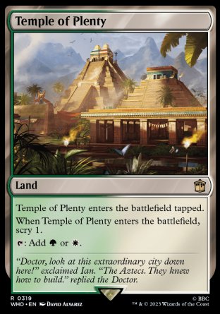 (319) Magic The Gathering Universes Beyond: Doctor Who Single: Temple of Plenty  Rare