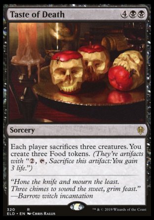 (320) Magic The Gathering Throne of Eldraine: Extras Single: Taste of Death  Rare