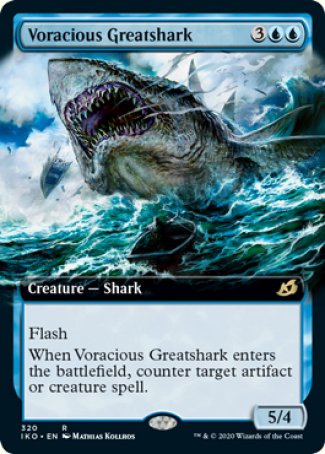 (320) Magic The Gathering Ikoria: Lair of Behemoths: Extras Single: Voracious Greatshark  Rare