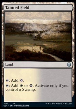 (320) Magic The Gathering Commander: Strixhaven Single: Tainted Field  Uncommon