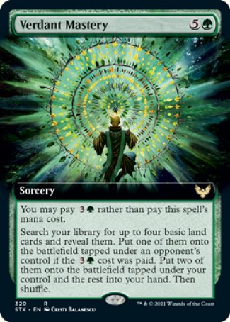 (320) Magic The Gathering Strixhaven: School of Mages: Extras Single: Verdant Mastery Holo Rare