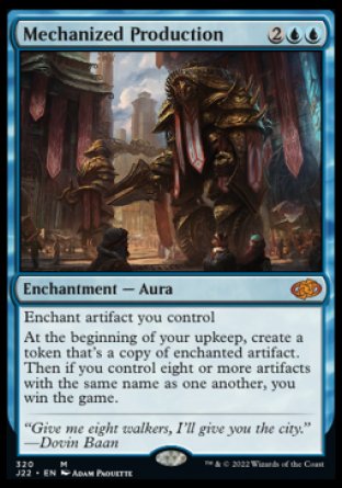 (320) Magic The Gathering Jumpstart 2022 Single: Mechanized Production  Mythic