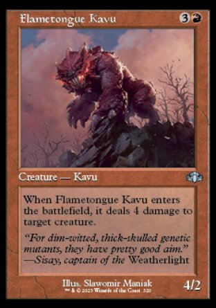 (320) Magic The Gathering Dominaria Remastered: Extras Single: Flametongue Kavu (V.1)  Uncommon