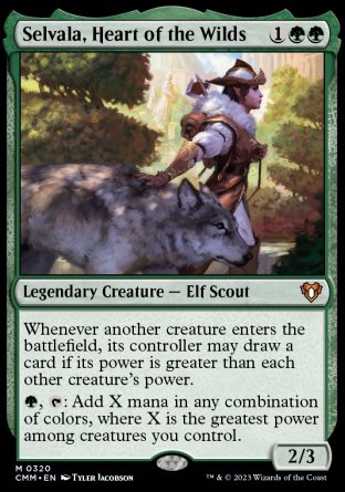 (320) Magic The Gathering Commander Masters Single: Selvala, Heart of the Wilds Holo Mythic
