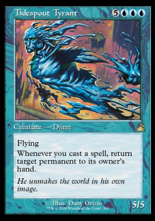 (320) Magic The Gathering Ravnica Remastered: Extras Single: Tidespout Tyrant (V.3)  Holo Rare