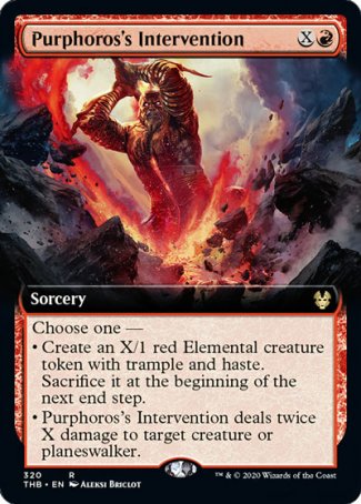 (320) Magic The Gathering Theros Beyond Death: Extras Single: Purphoros's Intervention Holo Rare