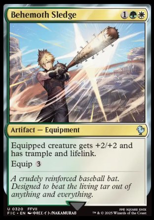 (320) Magic The Gathering Commander: Magic: The Gathering - FINAL FANTASY: Collector's Edition Single: Behemoth Sledge Holo Uncommon