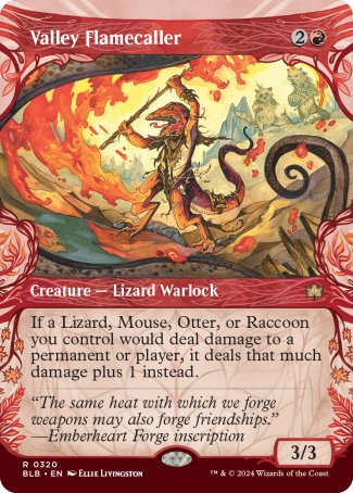 (320) Magic The Gathering Bloomburrow: Extras Single: Valley Flamecaller  Rare