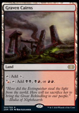 (320/332) Magic The Gathering Double Masters Single: Graven Cairns  Rare