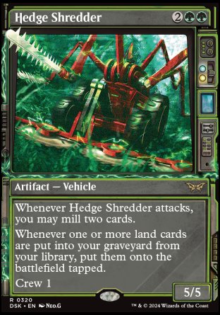 (320) Magic The Gathering Duskmourn: House of Horror: Extras Single: Hedge Shredder  Rare