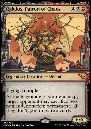 (320) Magic The Gathering Murders at Karlov Manor: Extras Single: Rakdos, Patron of Chaos (V.4) Holo Mythic