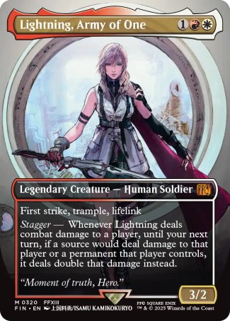 (320) Magic The Gathering Magic: The Gathering - FINAL FANTASY: Extras Single: Lightning, Army of One (V.1)  Mythic