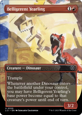 (320) Magic The Gathering The Lost Caverns of Ixalan: Extras Single: Belligerent Yearling  Uncommon