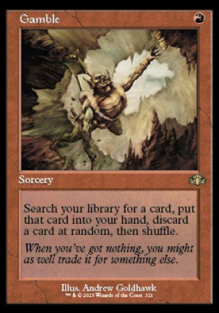 (321) Magic The Gathering Dominaria Remastered: Extras Single: Gamble (V.1)  Rare