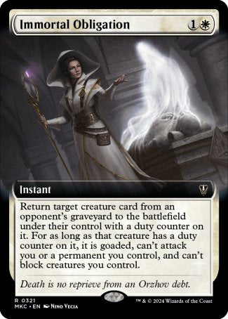 (321) Magic The Gathering Commander: Murders at Karlov Manor: Extras Single: Immortal Obligation  Rare