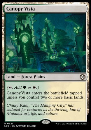 (321) Magic The Gathering Commander: The Lost Caverns of Ixalan Single: Canopy Vista  Rare