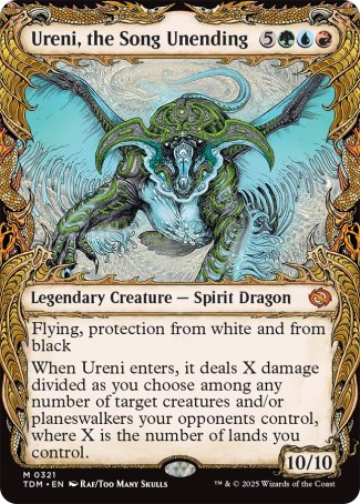 (321) Magic The Gathering Tarkir: Dragonstorm: Extras Single: Ureni, the Song Unending (V.1) Holo Mythic