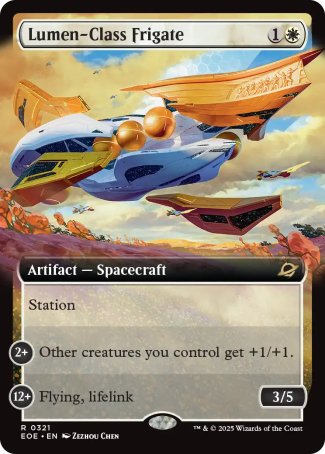 (321) Magic The Gathering Edge of Eternities: Extras Single: Lumen-Class Frigate Holo Rare